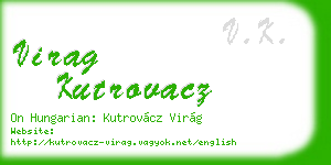 virag kutrovacz business card