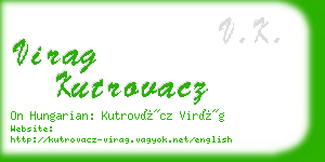 virag kutrovacz business card